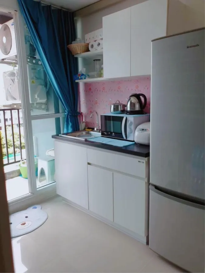 For sale, Levo Ladprao 18, corner room, 1 bedroom, colorful decoration. with large spring bed You can reserve in advance.