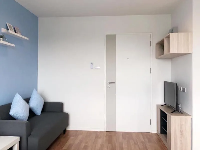 For rent, Lumpini Park Petchkasem 98, Studio 23 sq.m., Building D, 6th floor, fully furnished, blue room, clean, very nice
