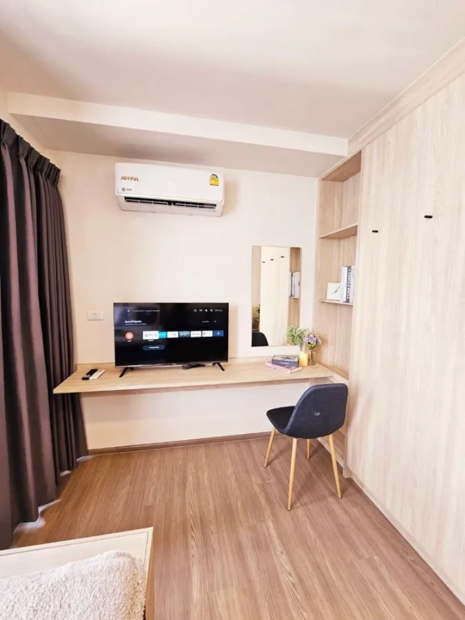 ให้เช่าคอนโด The Muve Ram 22 ห้องสตูิโอ ชั้น 8 มีตู้เสื้อผ้า walk-in ในตัว ไม่ควรพลาดเด็ดขาด