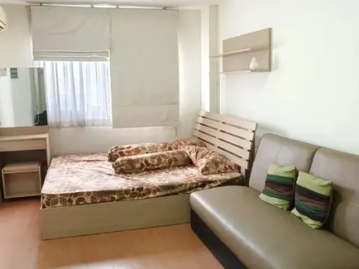 For rent: Lumpini Condo Town Rattanathibet, 5th floor, fully furnished room, ready to move in, reserve now, urgently.