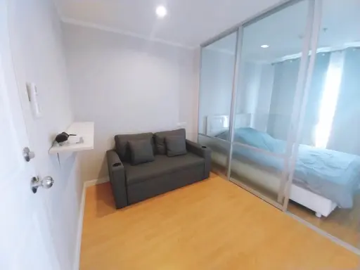 Condo for rent or sale, Lumpini Ville Chaengwattana-Pak Kret, partitioned room, high floor, fully furnished, don't wait.