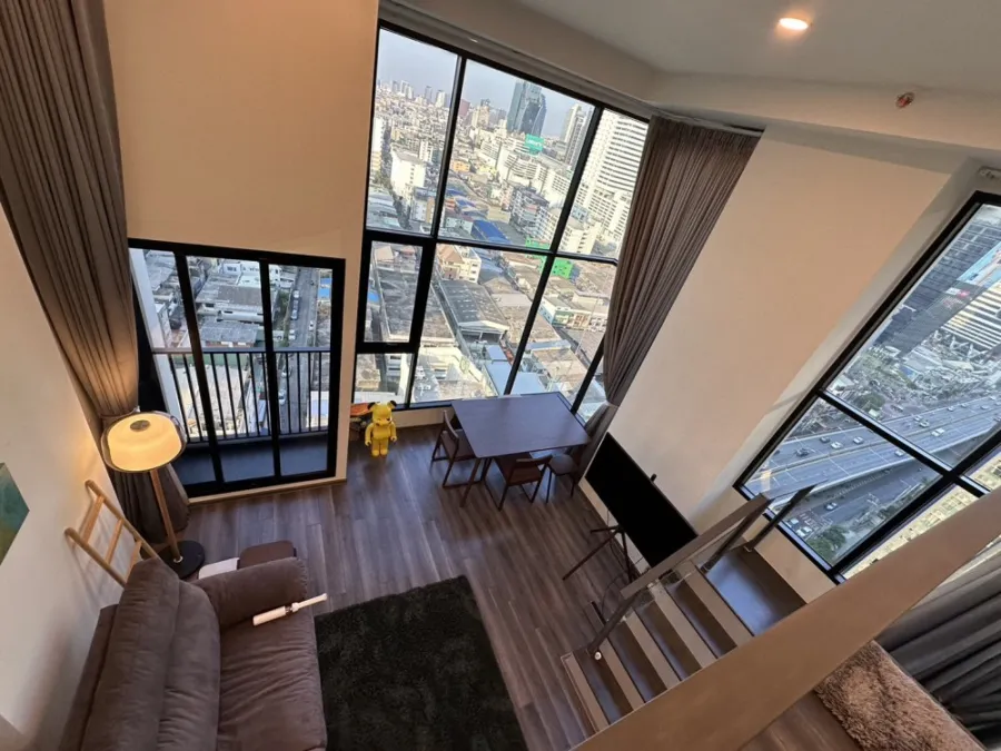 ให้เช่า KnightsBridge Space Rama 9 ชั้น 16 ห้องมุมเป็นส่วนตัว DUPLEX ห้องกว้าง สวยน่าอยู่ จองเลย