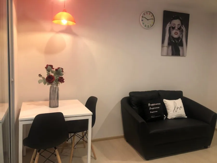 For rent, The Kith Tiwanon, garden view, beautiful room, built-in furniture complete electrical appliances Book now