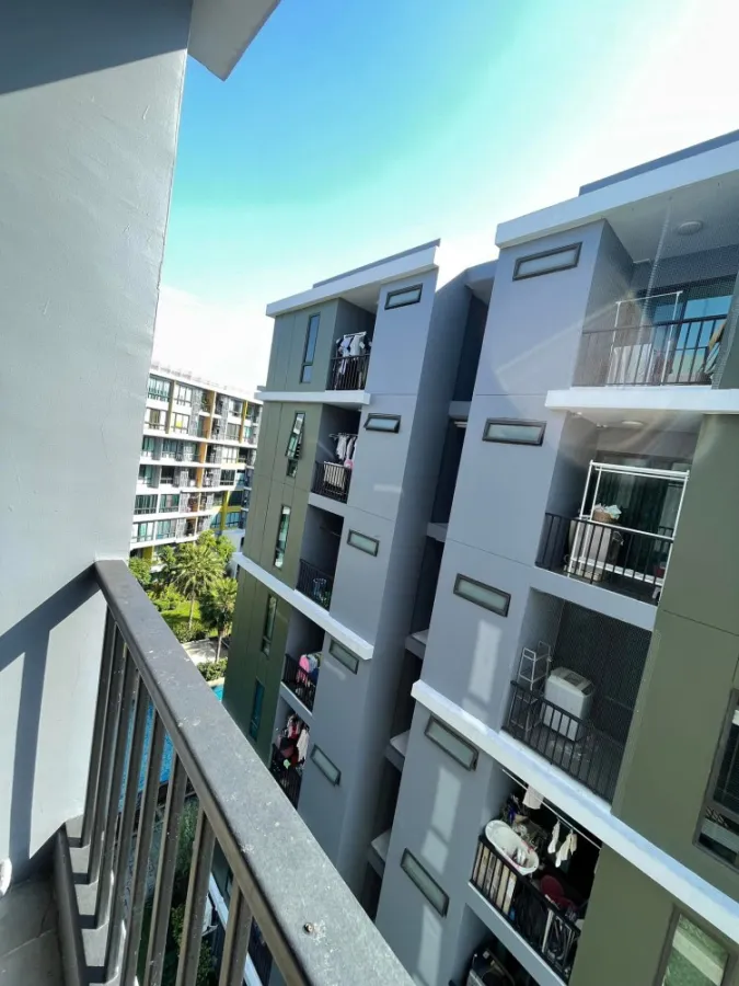 For rent, Icon Do Sukhumvit 103, Building B, 7th floor, fully furnished + electrical appliances, corner room, 2 bedrooms, 2 bathrooms, don't miss it!