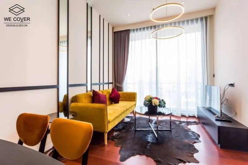 Condo for rent, Khun Byu, good high floor. The room is beautifully decorated in Modern Retro style. Hurry!!