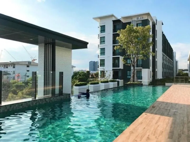 For sale, for rent!! Condo Notting Hill Sukhumvit 105, 6th floor, Building F, beautiful room, built-in furniture, hurry to book now!!