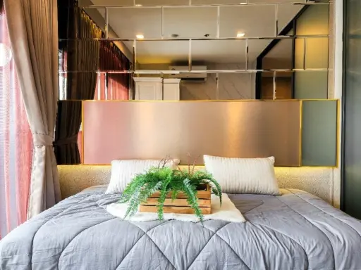 Condo for rent, Life Sukhumvit 48, city view, quiet, complete with furniture and electrical appliances.