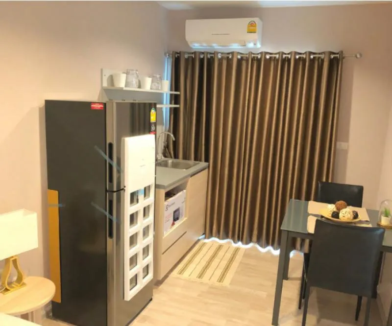 เช่าเลย Plum Condo รามคำแหง สเตชั่น เฟอร์นิเจอร์ SB Design Square ครบทุกชิ้น พร้อมฟูกนอนสปริง ด่วนๆๆ