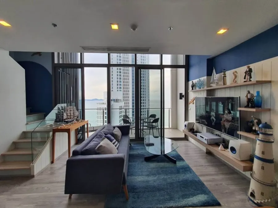 For sale/rent: Baan Plai Haad, Wongamat, North Pattaya. High floor, comfortable, suitable for families, sea view. If you don't reserve, it's a mistake