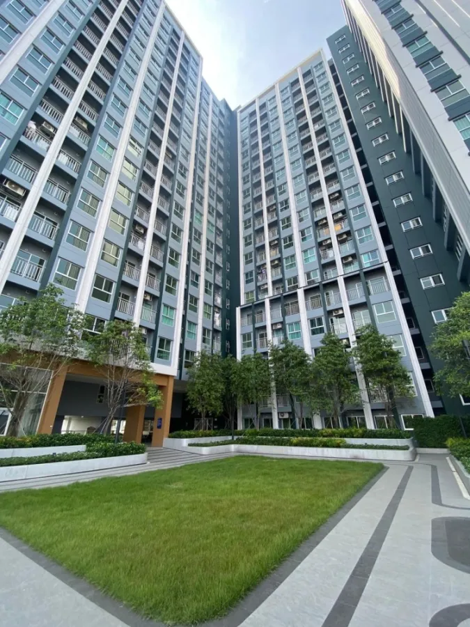 Condo for rent, Lumpini Ville Chaengwattana-Pak Kret Station, studio room, built-in wardrobe, 7th floor, reserve now.