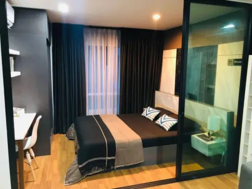 Condo for rent, Regent Home Sukhumvit 81, 6th floor, fully furnished, near bts On Nut, with washing machine Move it, don't hesitate.