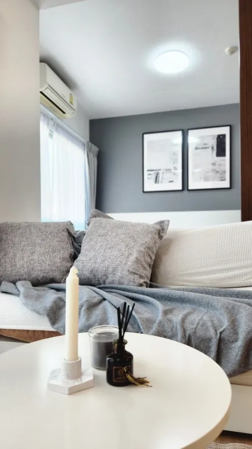 Condo for sale, A Space Sukhumvit 77, decorated in tone-controlled colors, open, fully furnished, reserve first, own first.
