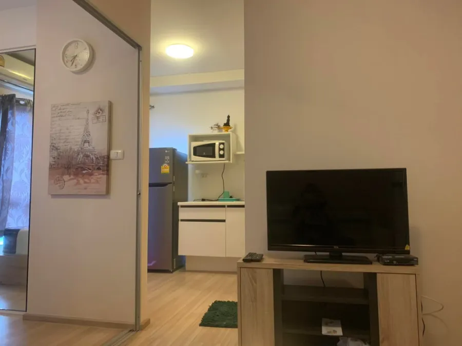 For rent Plum Condo Bang Yai Ready to move in Fully furnished, electrical appliances. Great price. Hurry up to reserve.