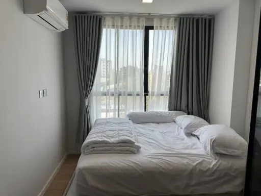 ให้เช่า Atmoz Kanaal Rangsit ห้องพร้อมอยู่ เฟอร์นิเจอร์ + เครื่องใช้ไฟฟ้า ครบ มาแต่ตัวเข้าอยู่ได้เลย!!!