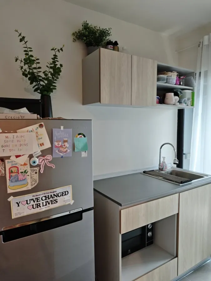 Condo Me On Nut-Rama 9 for rent, 1st floor, north side, afternoon sun is shady, not hot, complete here, book now