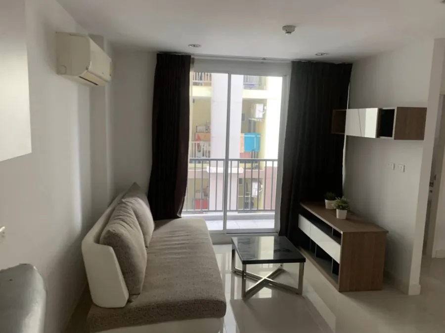 For sale, for rent, Levo Lat Phrao 18 Phase 2, corner room, good wind, good feng shui, complete with basic furniture, hurry and book before you miss o