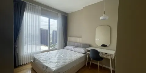 ให้เช่า The Saint Residences ชั้น 30 ห้องกั้นเป็นสัดส่วน ติดวอลเปเปอร์ทั้งห้อง น่าอยู่สุดๆ จองด่วนๆ