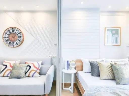 Condo for rent, Lumpini Mega City Bangna, nice room, white tone, comfortable to the eyes, affordable price, book now, don't wait.