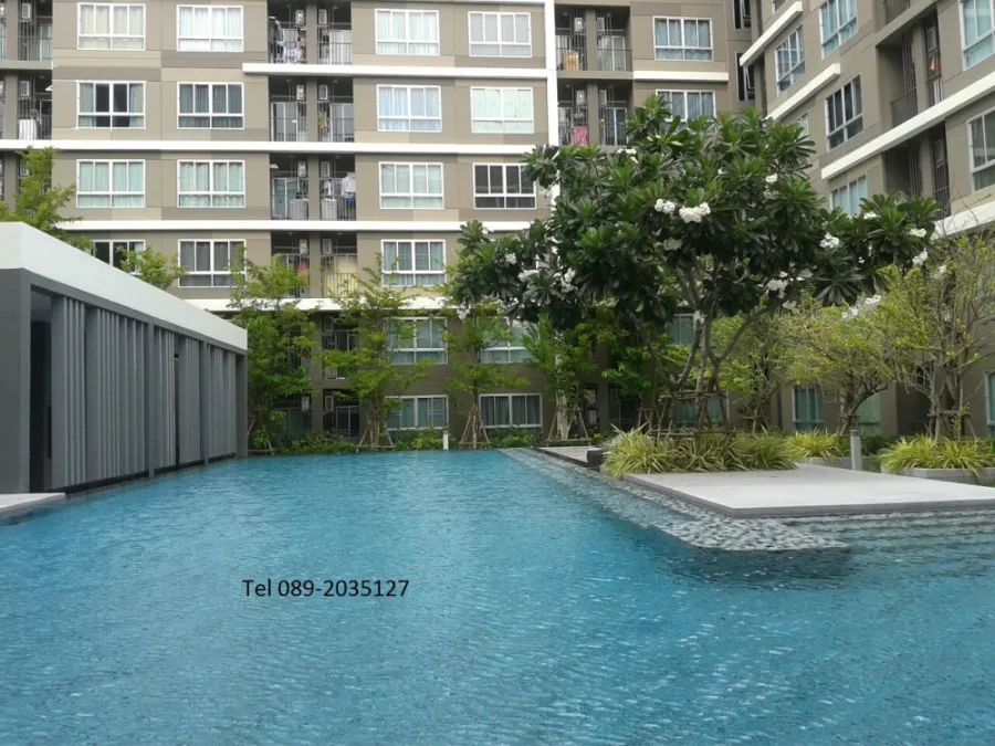 For rent, D Condo Sukhumvit 109, fully furnished, ready to move in, near BTS Bearing, don't miss it.