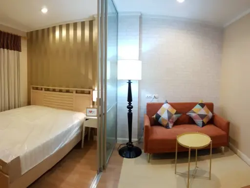 For rent!! Lumpini Ville condo, Phatthanakan-Phetchaburi New Road, 14th floor, Building B1, fully furnished, ready to move in, don't miss out!!