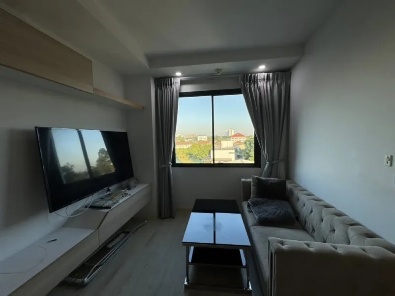 ให้เช่า V Condo Salaya ชั้น 5 ขนาด 34 ตร.ม. ห้องมุม เฟอร์นิเจอร์และเครื่องใช้ไฟฟ้าครบครัน จองเลย