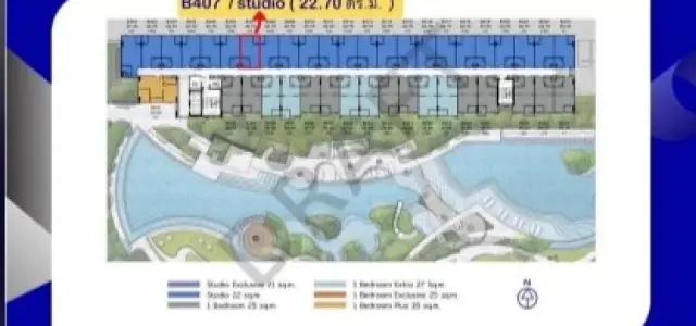 ขายดาวน์ เคฟ ทาวน์ โคโลนี ห้อง Studio Exclusive 1 ห้องน้ำ ขนาด 21.5 ตร.ม. ตึก D ชั้น 7 จองเลย images