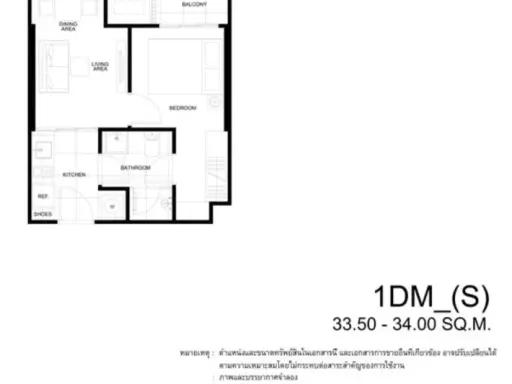 ขายดาวน์* ชั้น 17 ห้องมุม วิวดี 1bed 33.75 ตร.ม. คอนโด เดอะ ไลน์ พหลฯ-ประดิพัทธ์ images