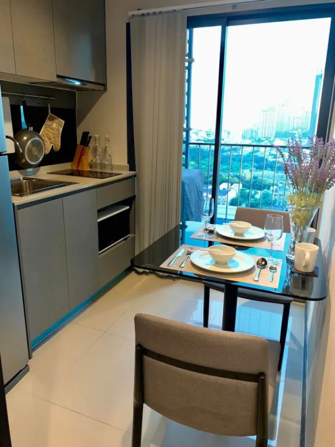 Condo for rent, Ideo Sukhumvit 93, high floor, city view, unblocked view, fully furnished, complete electrical appliances