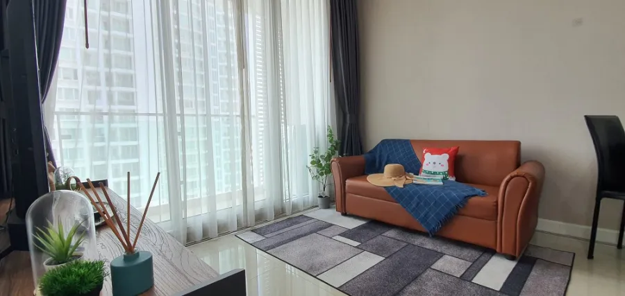 For sale, for rent TC Green Rama 9, beautifully decorated room, high floor, amazing view, meets your needs, hurry and book now.