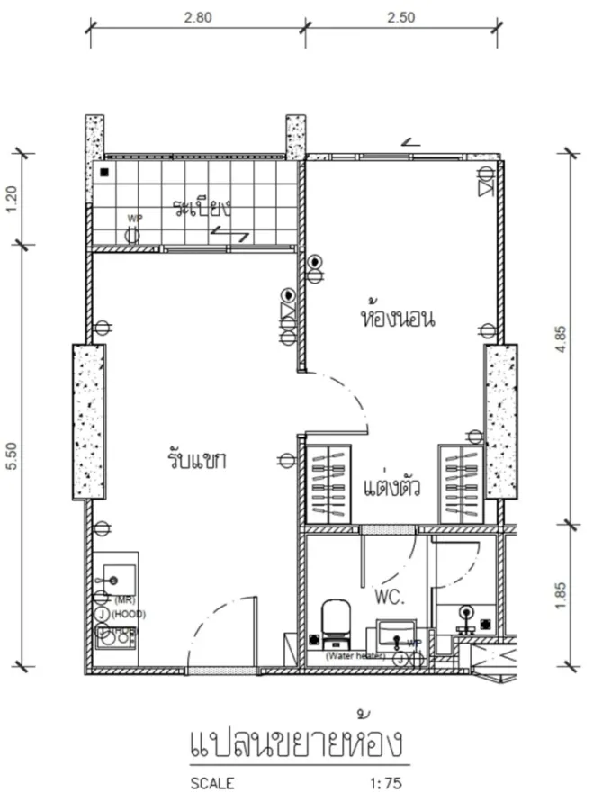 Quinn Ratchada 17 for sale, balcony facing out, open view, no buildings blocking, room does not face the main road, so there is no traffic noise, rese