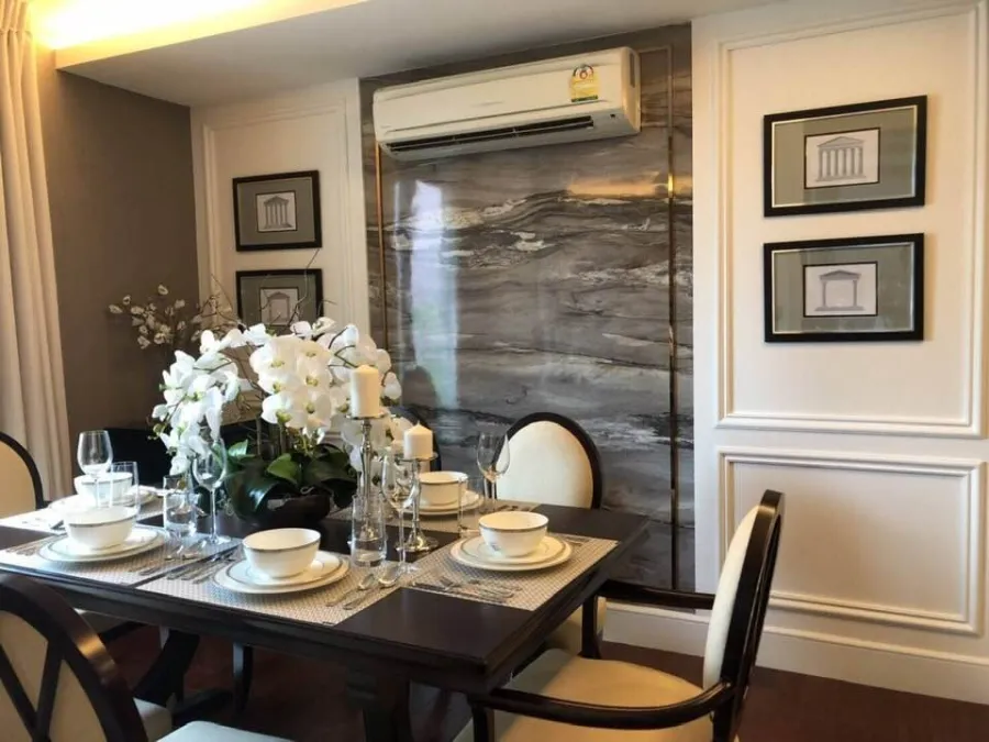 For sale, for rent, The Address Sukhumvit 61, 4th floor, spacious room, comfortable, beautifully decorated, livable. If interested, hurry and reserve