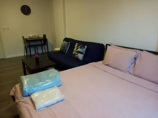 For rent, D Condo Campus Resort Bangna, good location with furniture and electrical appliances, do not miss !!