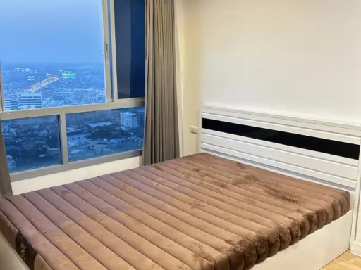 For rent, Lumpini Ville Chaengwattana-Pak Kret, high floor, nature view, room ready to move in. Fully furnished, book now