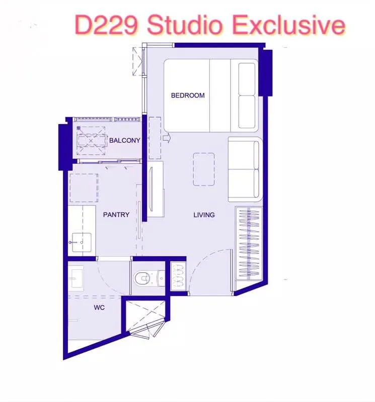 ปล่อยเช่า KAVE TOWN COLONY Studio exclusive ห้องครัวแยกจากห้องนอน รีบมาจับจองเลย