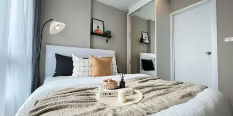 ปล่อยเช่า Condo for rent, Metro Luxe Riverfront Rattanat ห้องโทนขาว สะอาดตา ราคาสบายกระเป๋า จองด่วนๆ