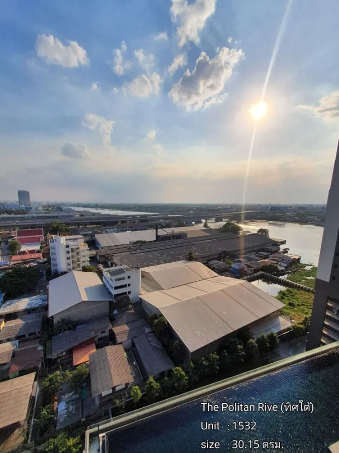 ให้เช่า คอนโด เดอะ โพลิแทน รีฟ 1 ห้องนอน 1 ห้องน้ำ วิวสวยมาก จองเลยจ้า