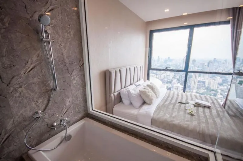 Condo for rent, Ashton Asoke, beautiful room, luxury Very nice city view Full built in the room Hurry and grab this room.