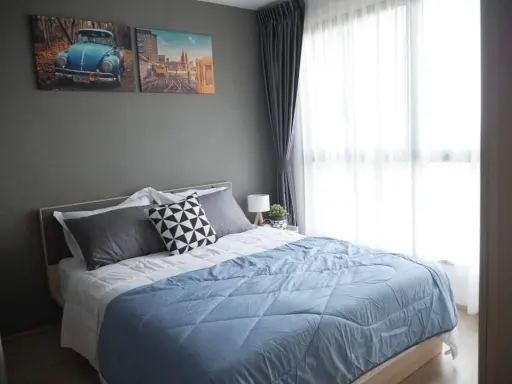 For rent, Ideo O2 Condo, Building C, 18th floor, Bang Krachao view, full facilities, ready to move in, book now