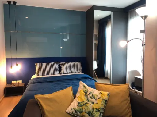 Sell/Rent The Base Rama 9 - Ramkhamhaeng, Studio room, built-in decoration. If interested, hurry to reserve quickly.