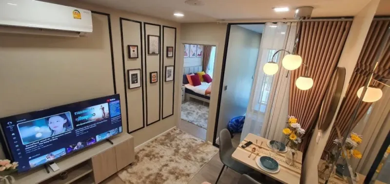ปล่อยเช่าคอนโด Atmoz flow minburi 1 bedroom Extra แต่งพร้อมอยู่ สะดวกครบจบที่นี่ อย่าพลาด