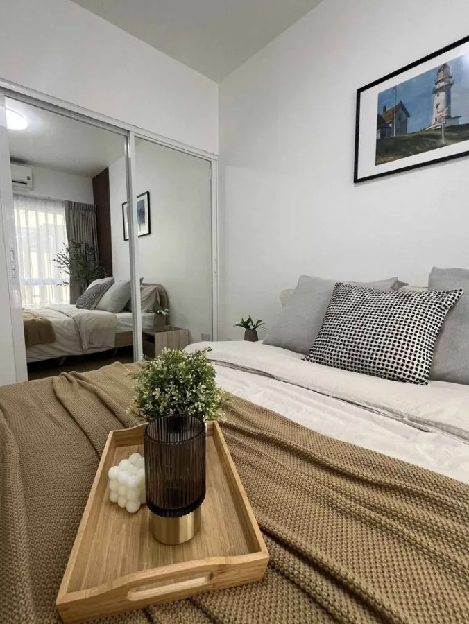 For sale: A Space Sukhumvit 77, beautifully decorated room, minimalist style, extremely tone controlled, easy on the eyes, comfortable, reserve now qu