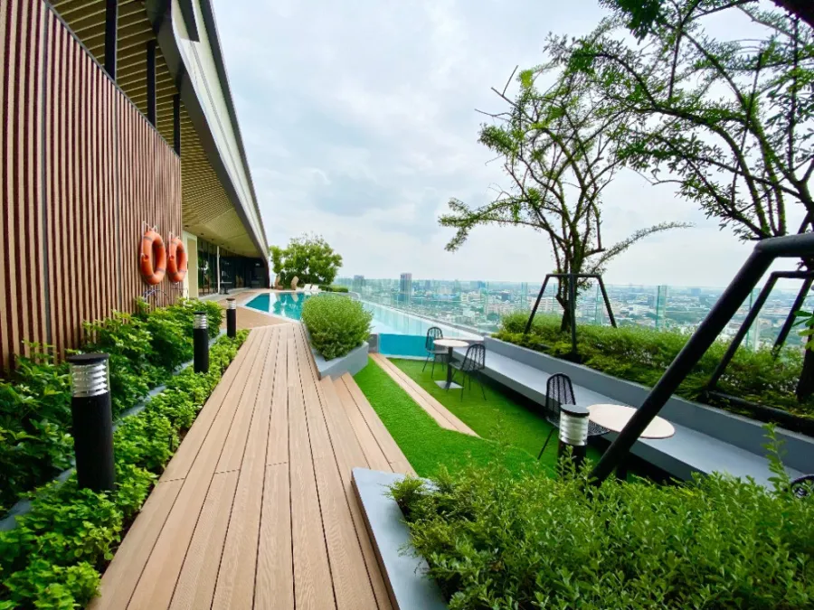 For rent, Chewathai Kaset Nawamin, 17th floor, fully furnished and electrical appliances, book now, don't miss it.