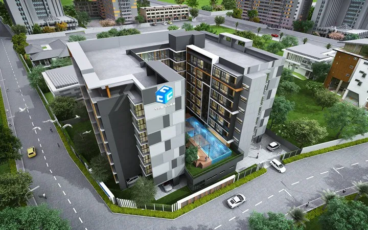 ขาย ให้เช่า The Cube Premium Ratchada 32 ชั้น 8 ห้องมุม แต่งครบ พร้อมอยู่ จองเลย