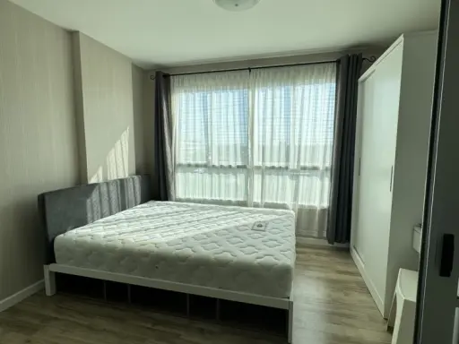 For rent, D Condo On Nut - Rama 9, near the train, convenient to travel, ready, do not wait.