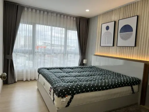 For rent, Supalai Veranda, Phasi Charoen Station, 11th floor, clear view, comfortable for the eyes, complete with electrical appliances. Hurry up to r