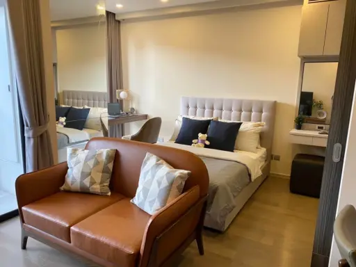 Condo for rent, Ashton Asoke, beautiful view, quiet, new room, fully furnished, complete electrical appliances, hurry to reserve