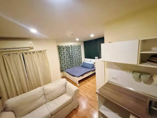 For rent: Lumpini Ville Pranangklao-Riverview Studio room, 2nd floor, low rise, comes with amenities. Reserve now.