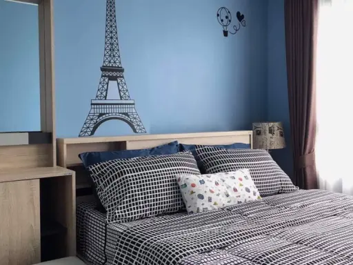 Sell, rent, Lumpini Ville Nakorn In-River View, 26th floor, beautiful city view. The blue room is super cute. Book now.