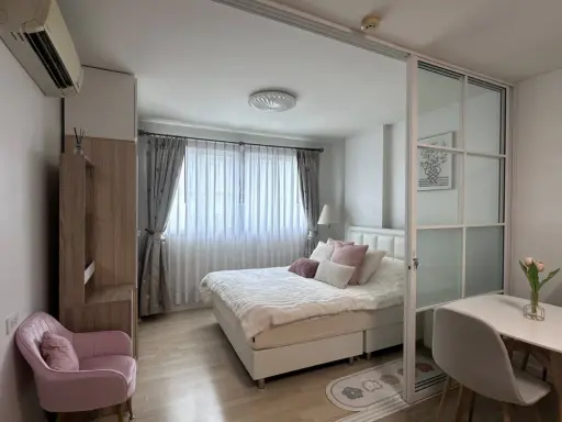 ให้เช่า D Condo Onnut-Suvarnabhumi ห้องกั้นแยกเป็นสัดส่วน แบ่งโซนชัดเจน ราคาอย่างโดน จองเลย