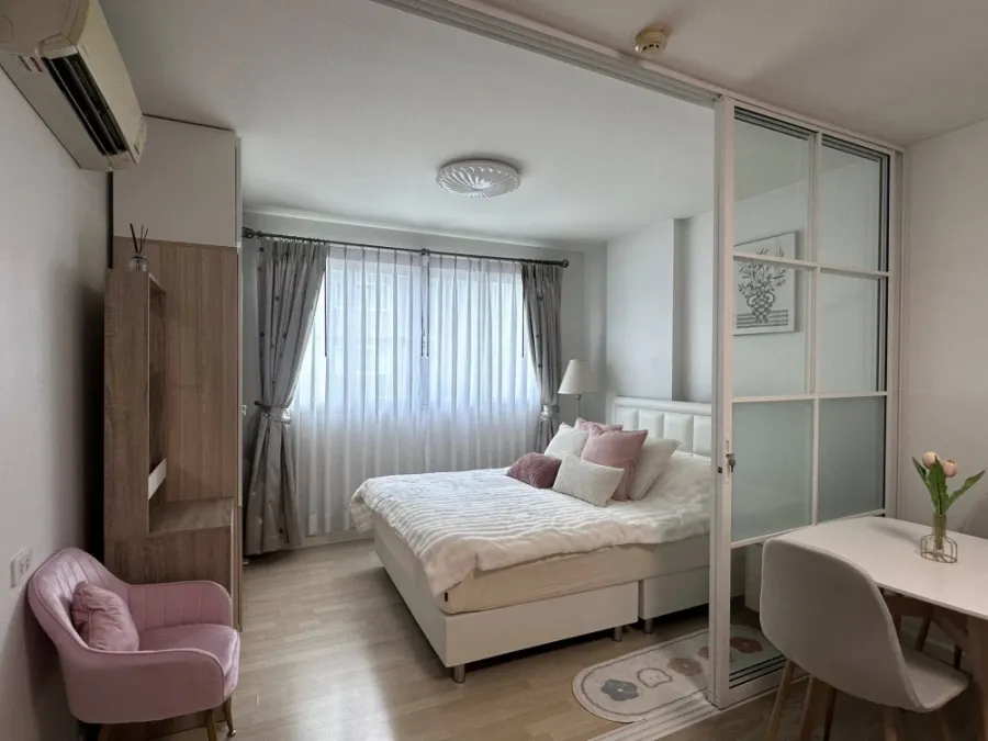 ให้เช่า D Condo Onnut-Suvarnabhumi ห้องกั้นแยกเป็นสัดส่วน แบ่งโซนชัดเจน ราคาอย่างโดน จองเลย
